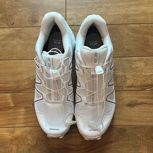 NWOT Salomon Speedcross 3 White Sneakers with Quick-Lace System